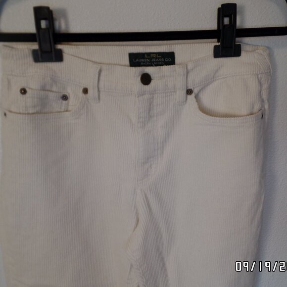LRL Lauren Jeans Co Ralph Lauren Cream Corduroy Size 8 - Picture 12 of 15